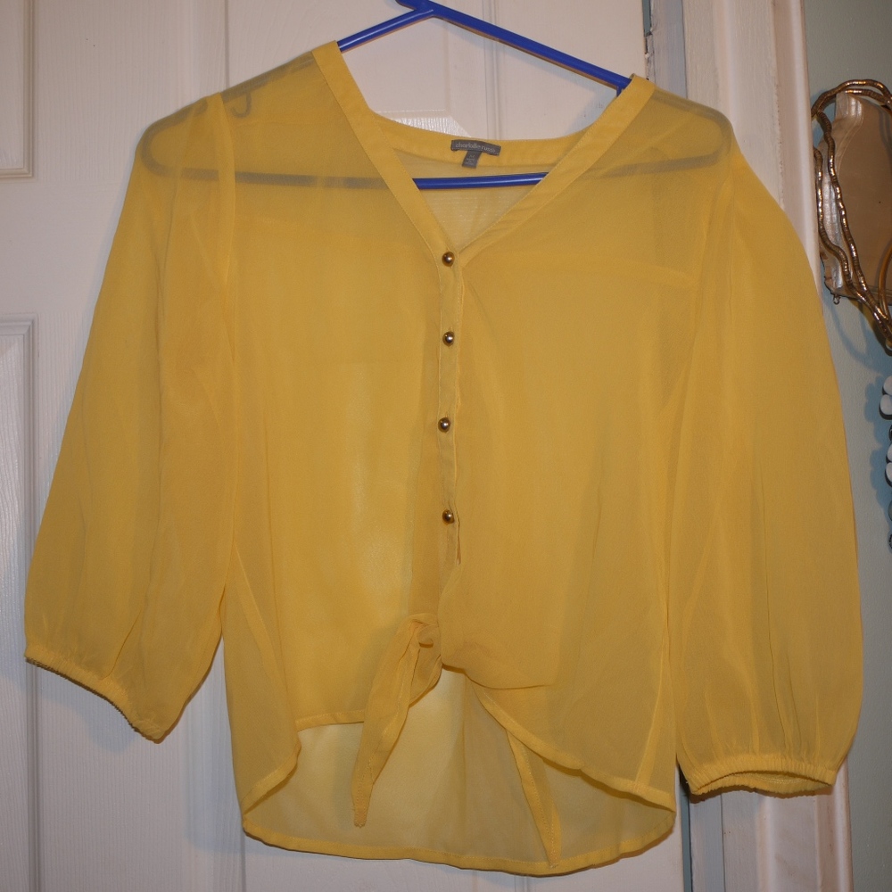 Yellow buttong down